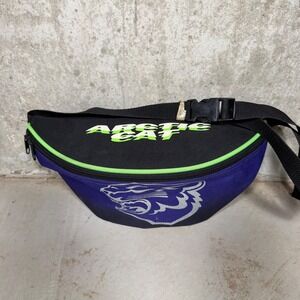 Vintage Arctic Cat Fanny Pack Waist Bag Purple Black Neon Green Snowmobile Logo